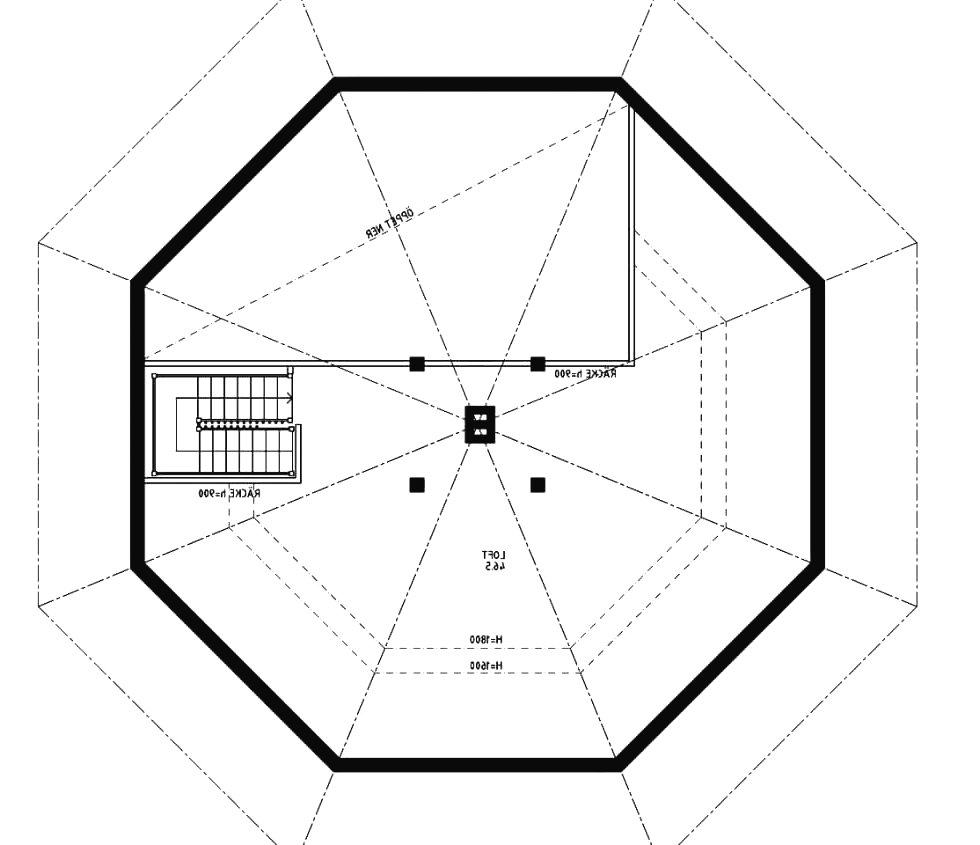 Необычный восьмиугольный бревенчатый дом - фото 6