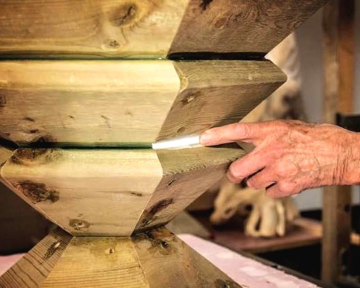 Шестиугольный горшок из дерева - фото 4