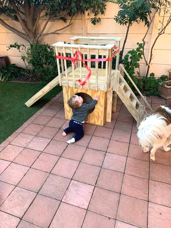 Детская горка из дерева - фото 5