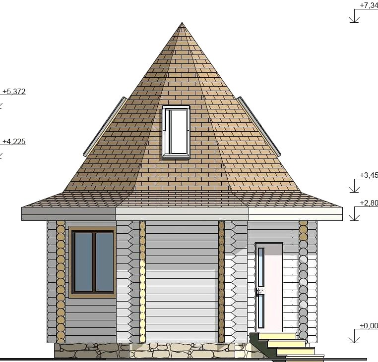 Необычная баня из бруса - фото 4