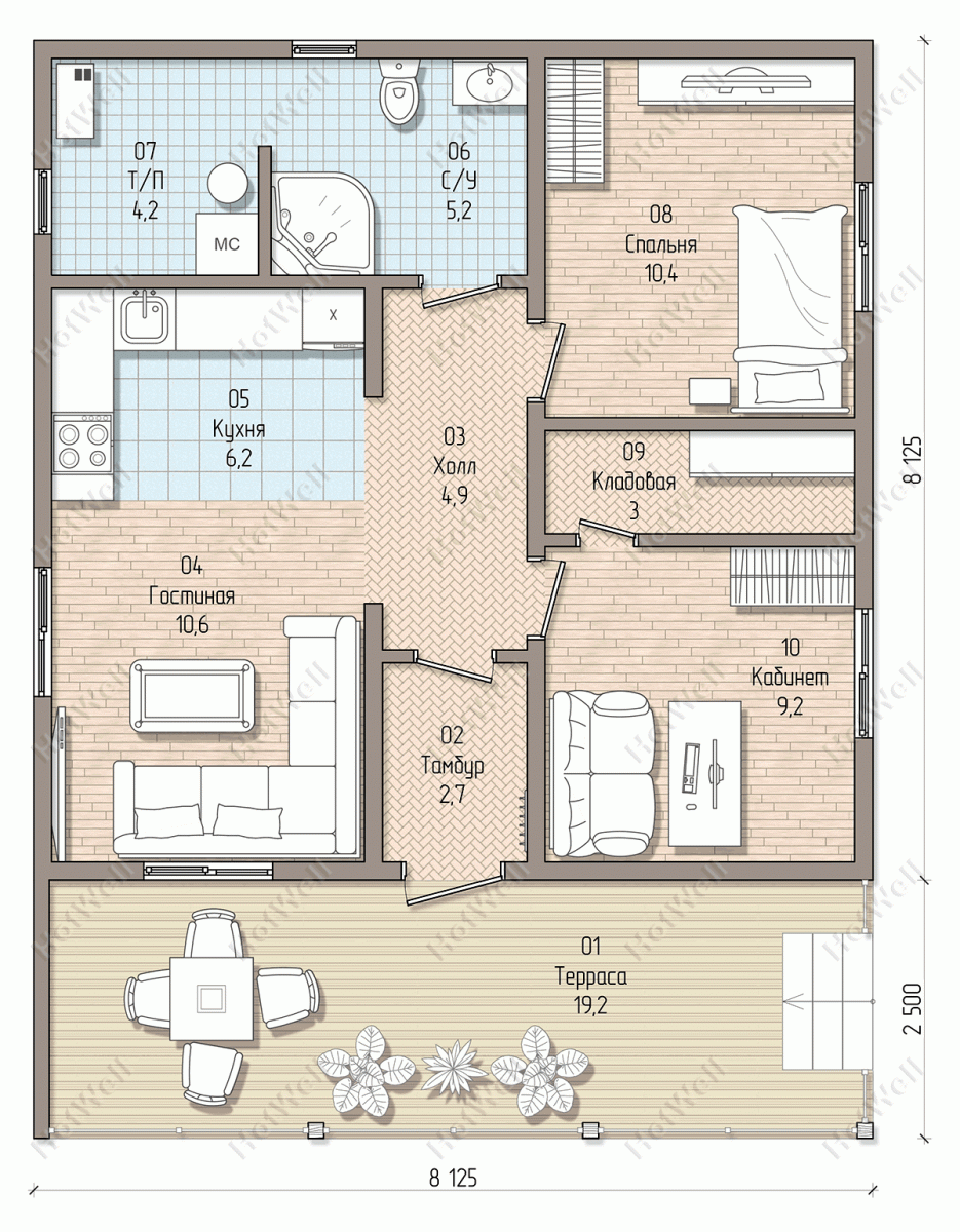 Панельный дом площадью 86 м2 - фото 2