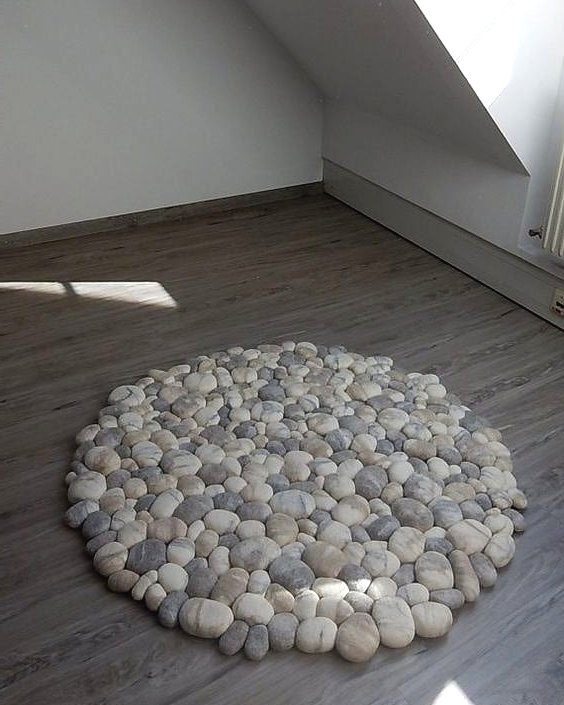 Коврик своими руками с имитацией гальки - фото 2