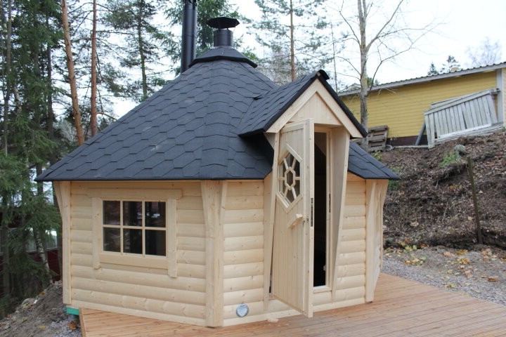 Финская сауна с печью для гриля - фото 2