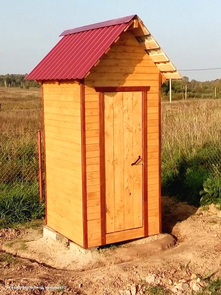 Как построить дачный туалет 1,2х1,2 из дерева - фото