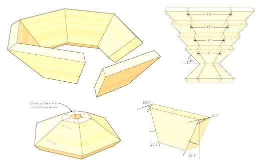 Шестиугольный горшок из дерева - фото 5