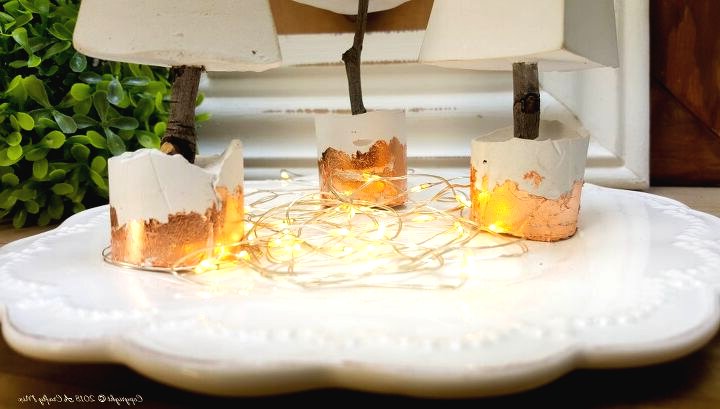 Настольные елочки из гипса - фото 9