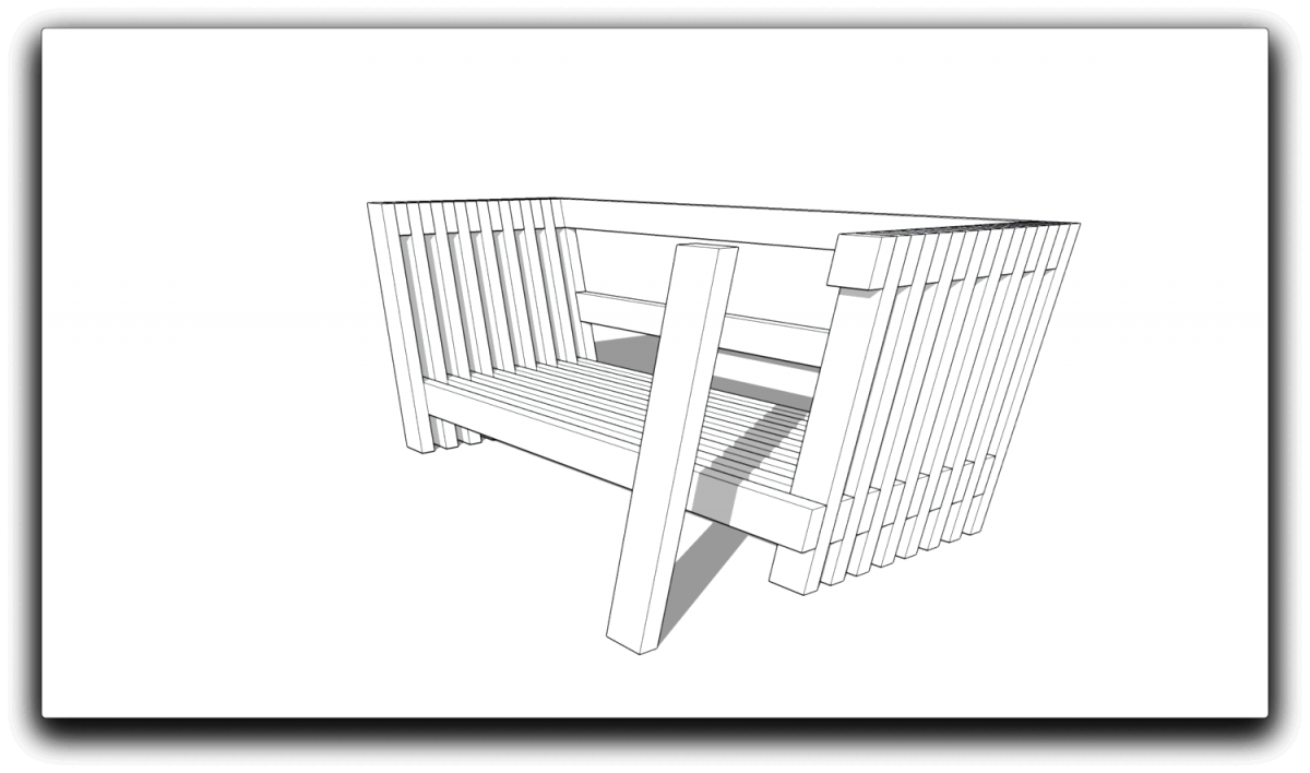 Деревянный диван для дачи - фото 11