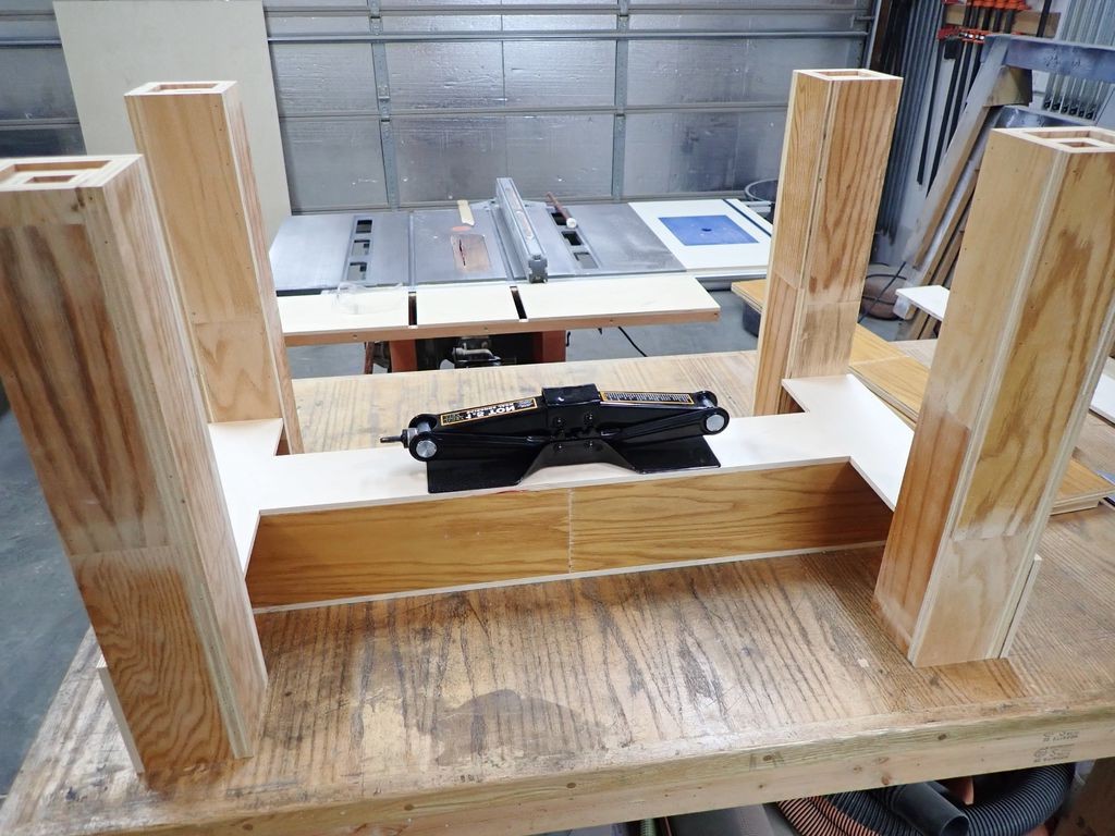 Регулируемый стол по высоте из автомобильного домкрата - фото 15