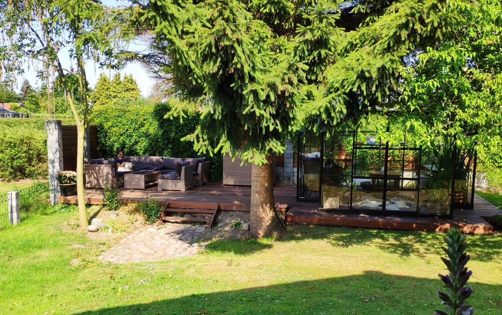 Терраса с беседкой из закаленного стекла - фото 3