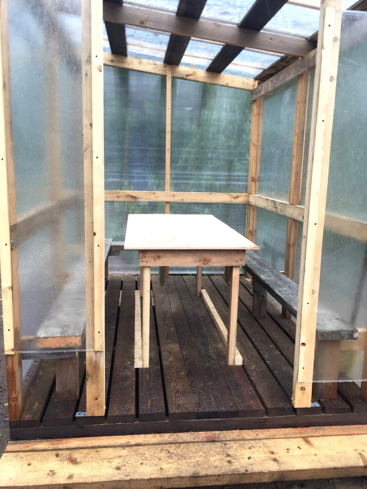 Простая беседка из поликарбоната - фото 4