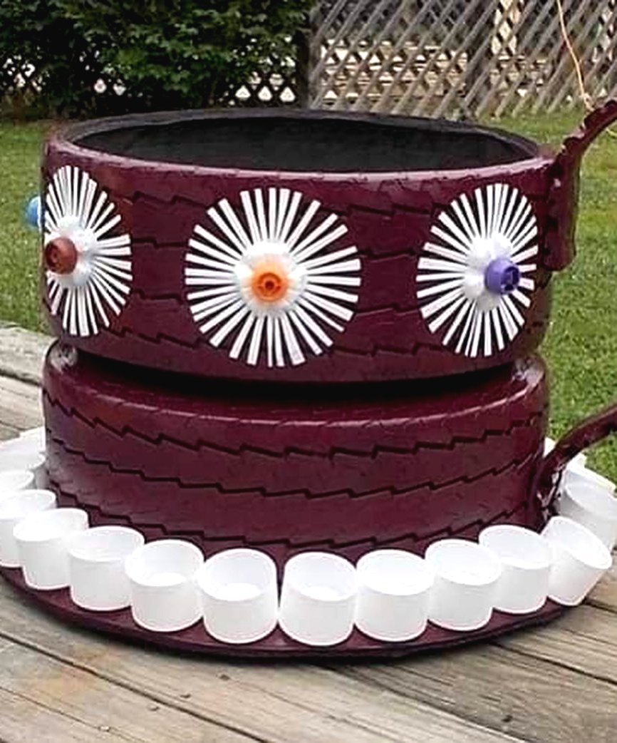 Оригинальные поделки из автопокрышек. - фото 10