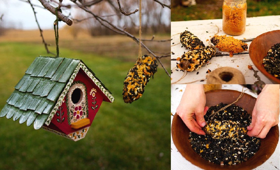 Кормушка для птиц своими руками из подручных материалов - фото 5