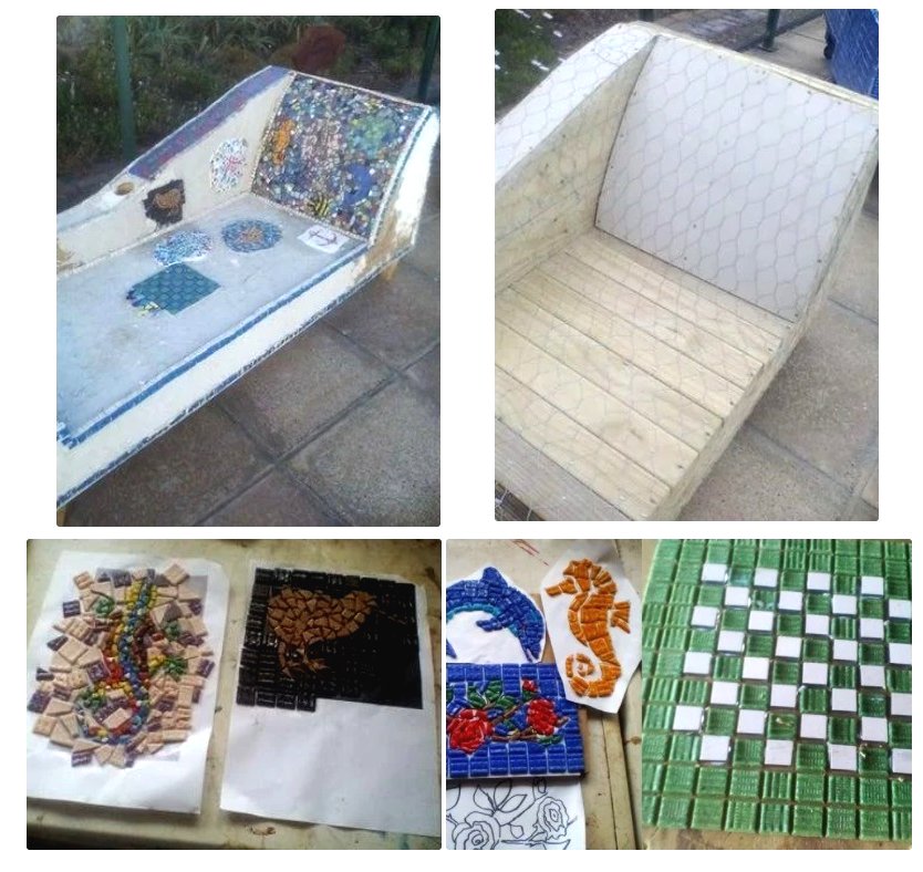 Диван из керамической плитки - фото 4