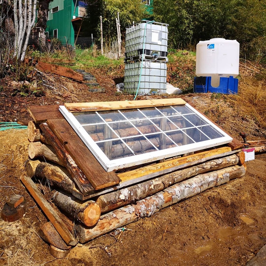 Невысокие грядки из стволов деревьев - фото 7