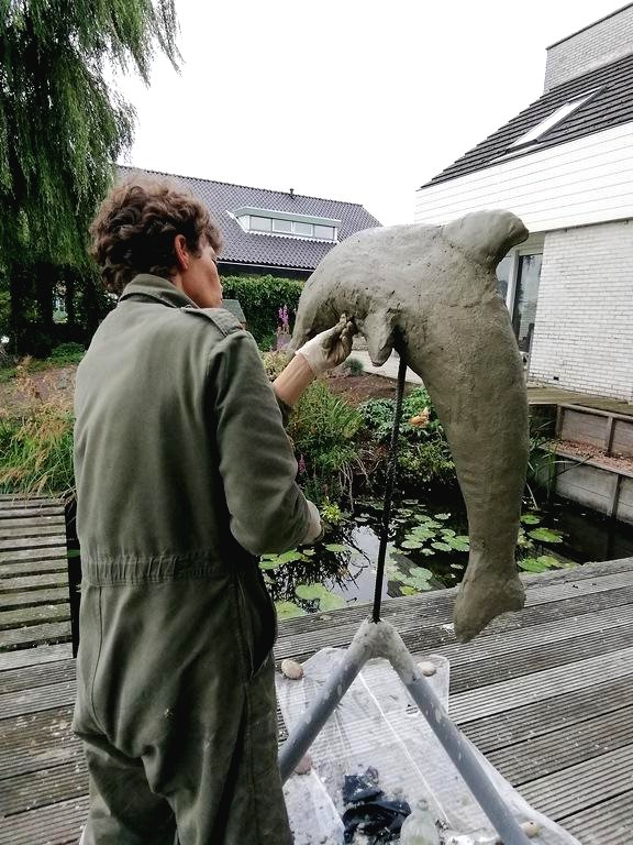 Рыба из бетона для пруда своими руками - фото 24