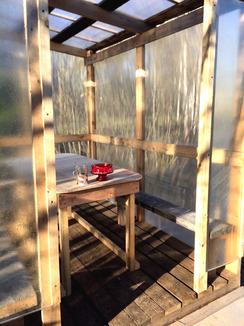 Простая беседка из поликарбоната - фото 3