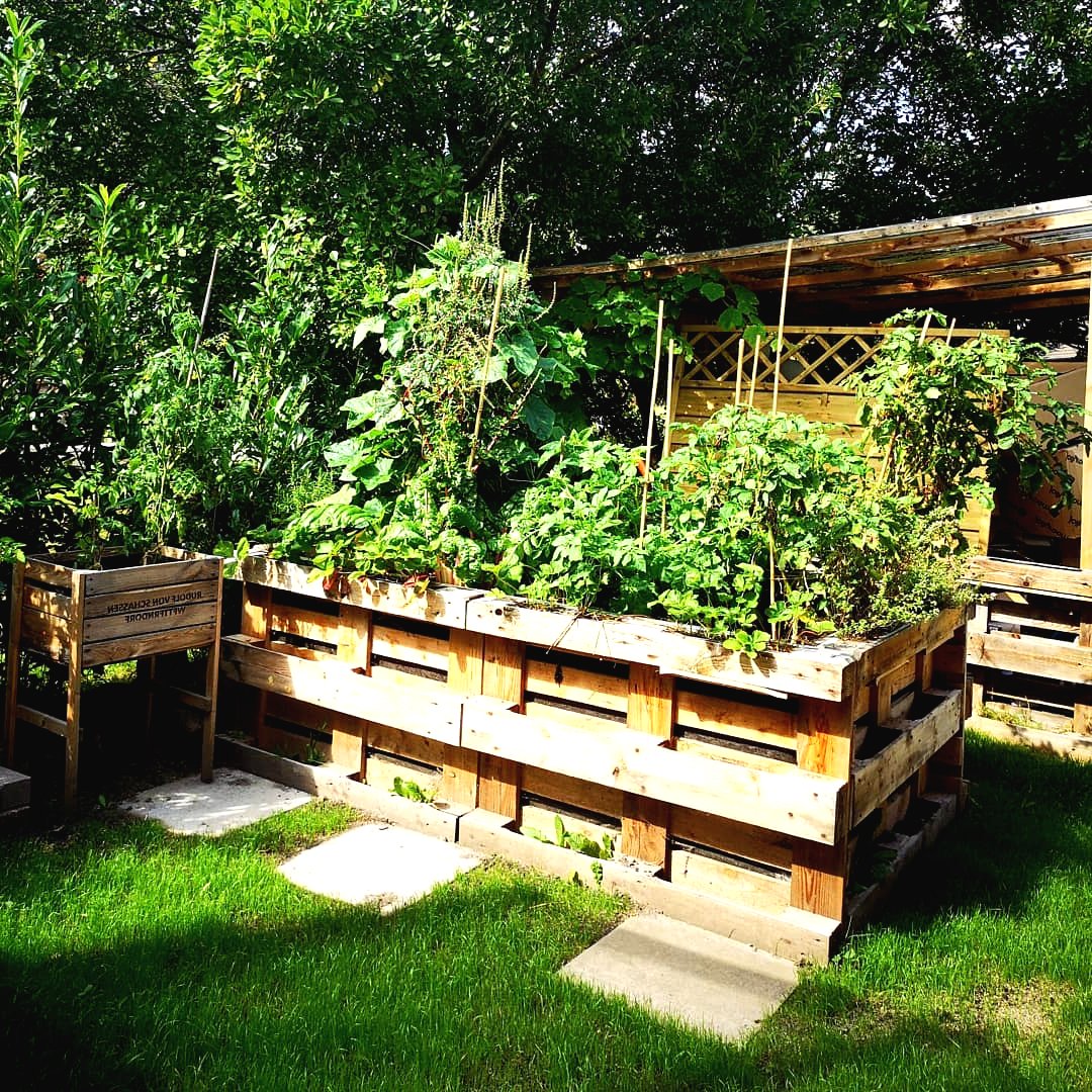 Высокие грядки из поддонов - фото 2