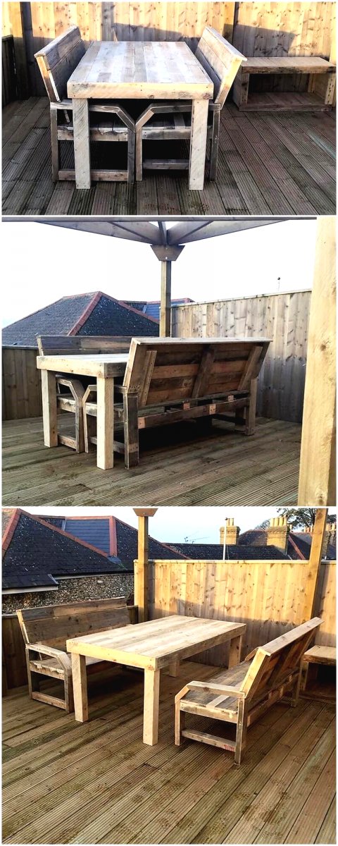 Мебель для террасы из поддонов - фото 2