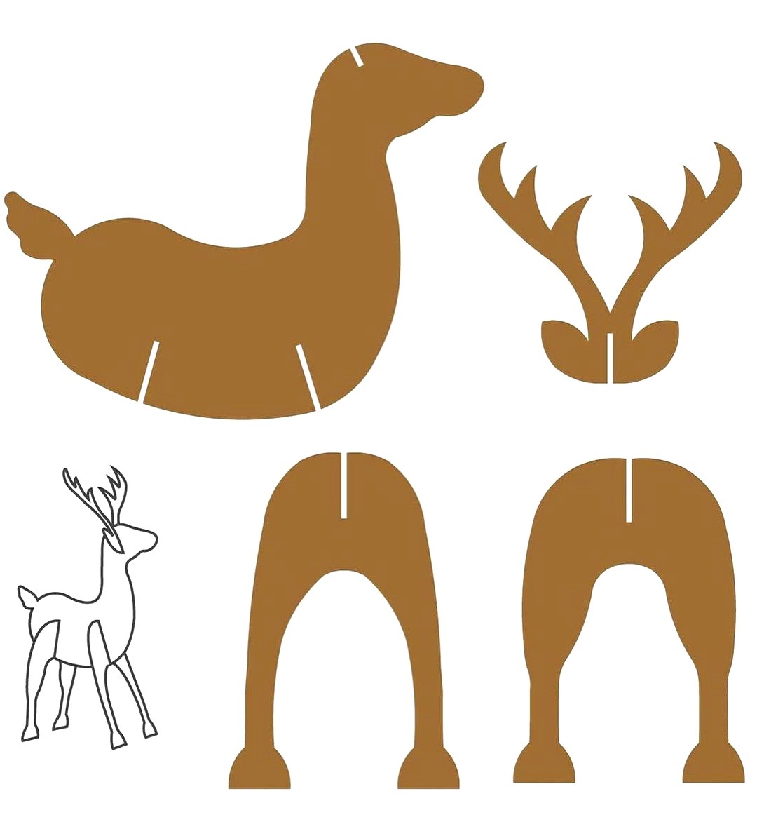 Новогодний олень своими руками - фото 8