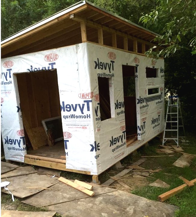 Садовый домик с односкатной крышей - фото 3