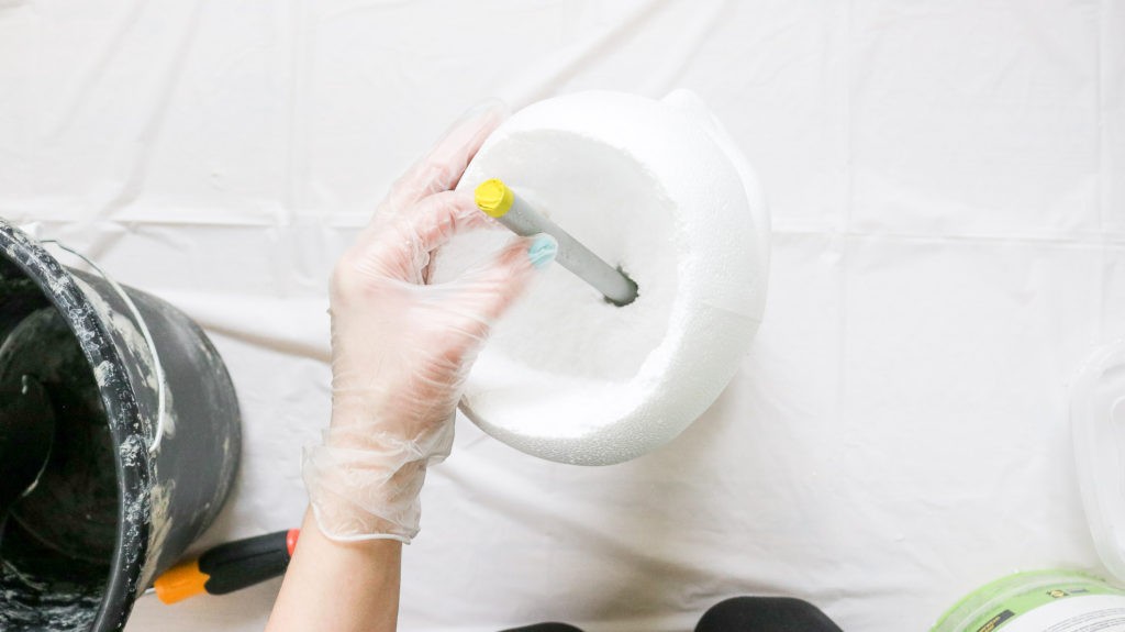 Горшок из бетона в форме головы - фото 4