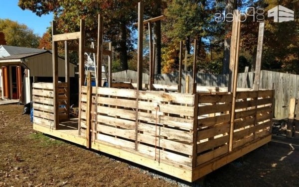 Мастерская построенная из поддонов - фото 2