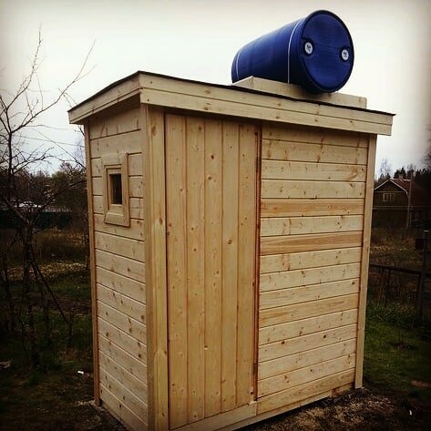 Летний душ для дачи из дерева - фото 3