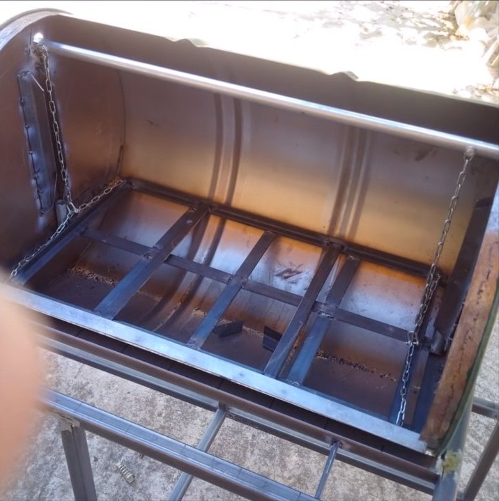 Крутой гриль - мангал из железной бочки - фото 16