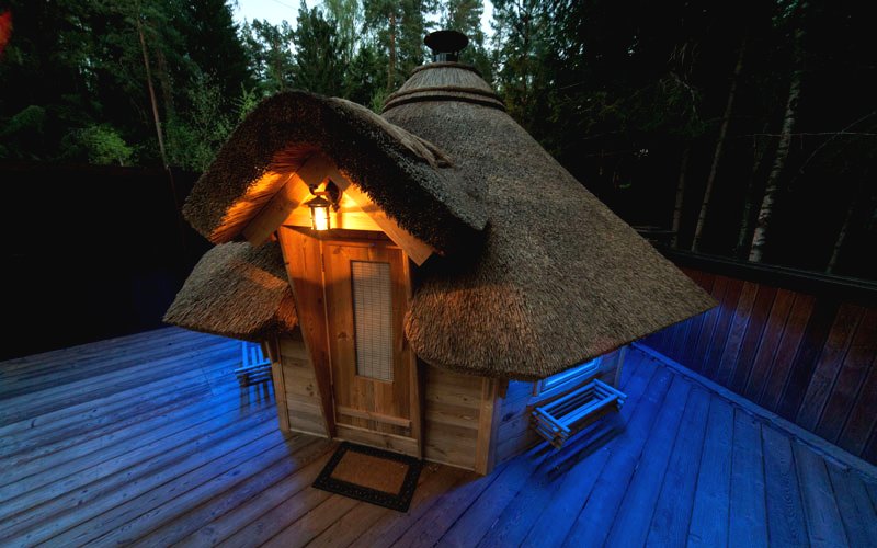 Гриль домик с камышовой кровлей - фото 2