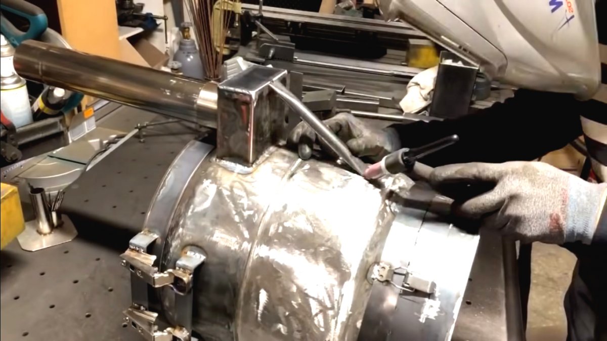 Буржуйка из старого газового баллона - фото 49