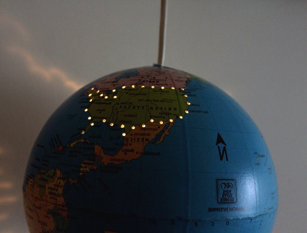 Подвесная лампа из глобуса - фото 7