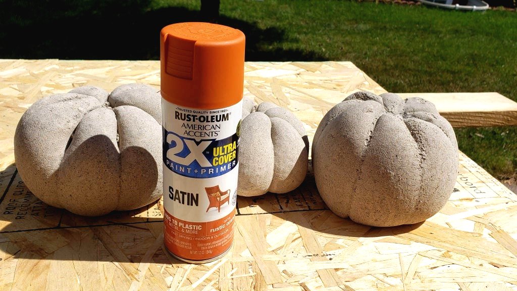 Тыква из цемента своими руками для сада - фото 10