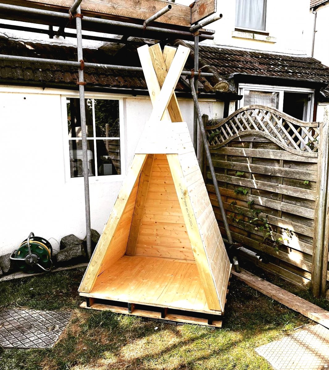 Вигвам или детский домик из поддонов - фото 2