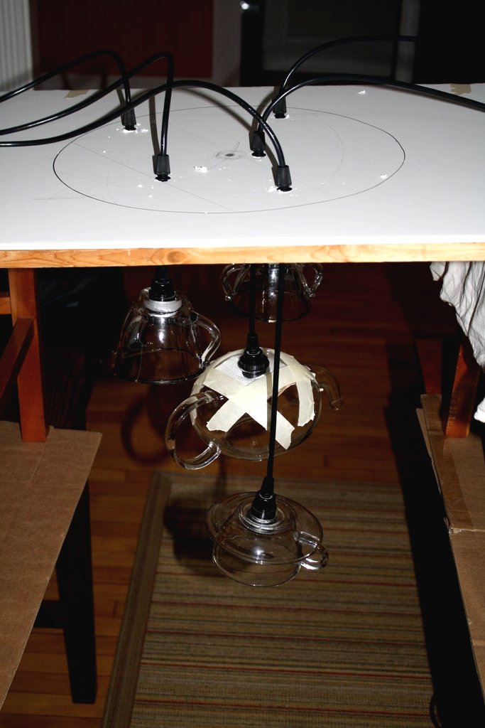 Подвесной светильник из чайного сервиза - фото 13