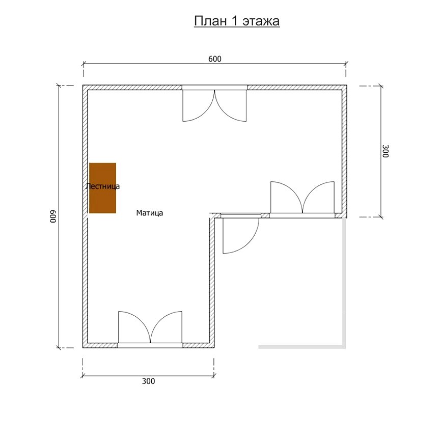 Каркасный дом из дерева 6х6 метров - фото 8