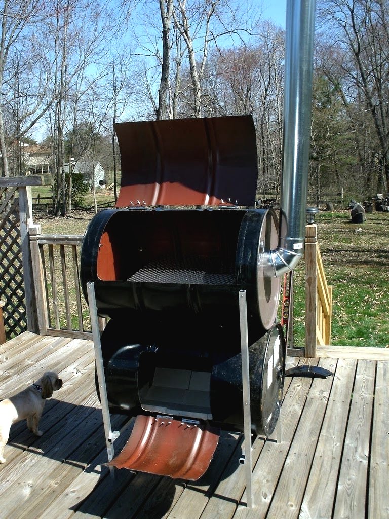 Коптильня горячего копчения своими руками из железной бочки - фото 24