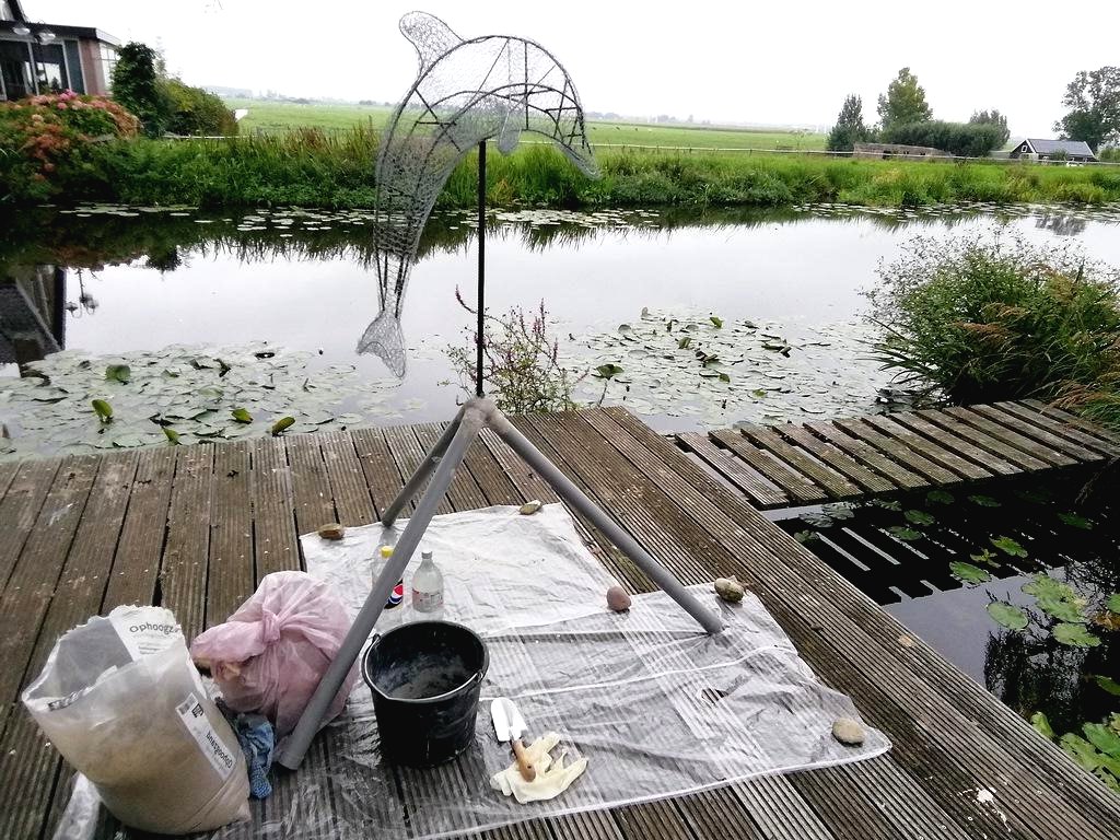 Рыба из бетона для пруда своими руками - фото 17