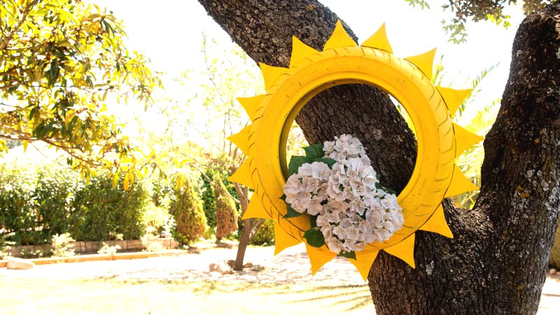 Необычный горшок из автопокрышки - фото 13