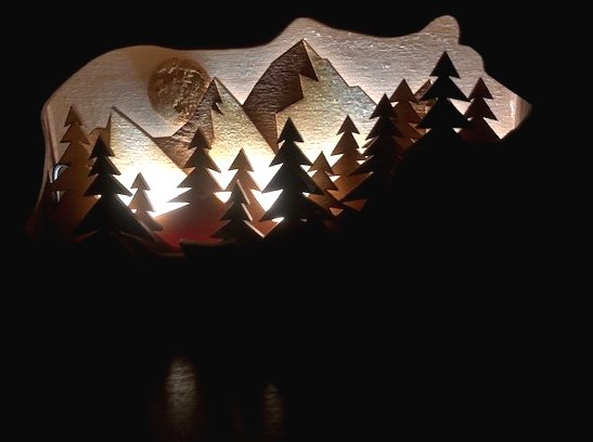 Оригинальный светильник из дерева - фото 4