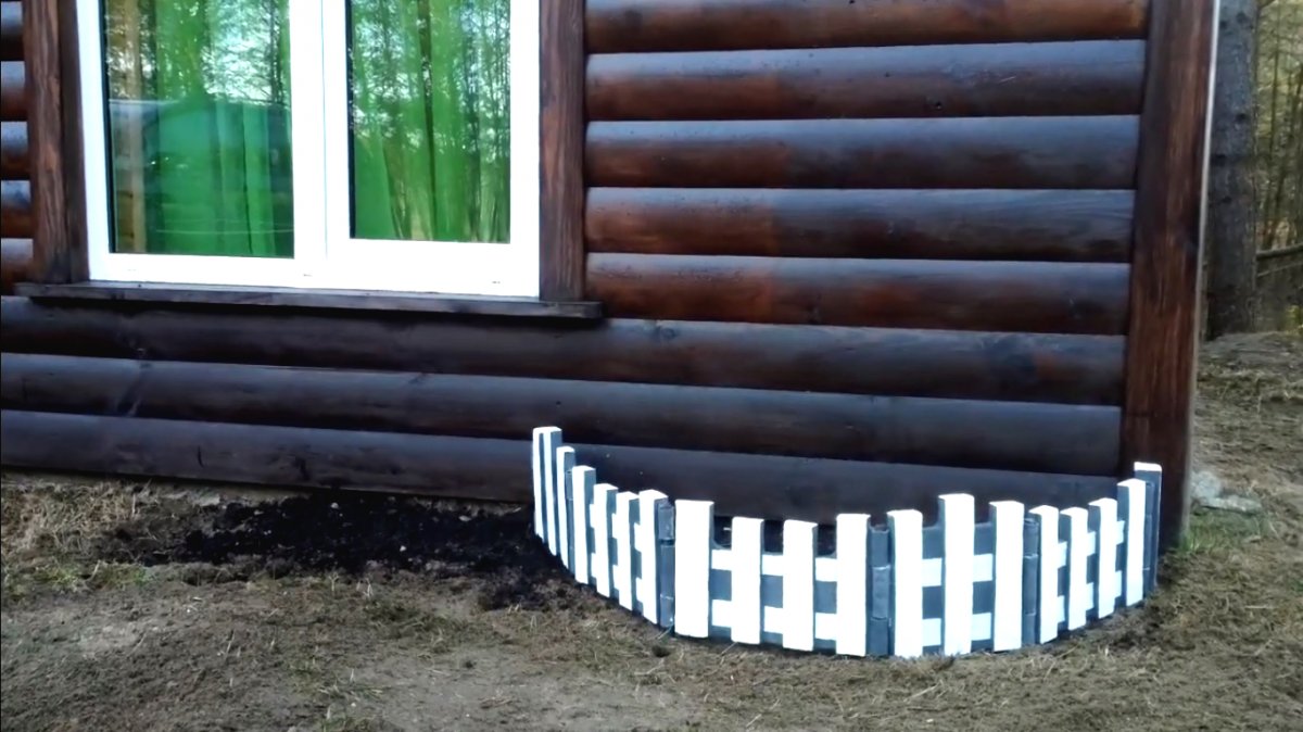 Ограждение для клумб из цемента - фото 2