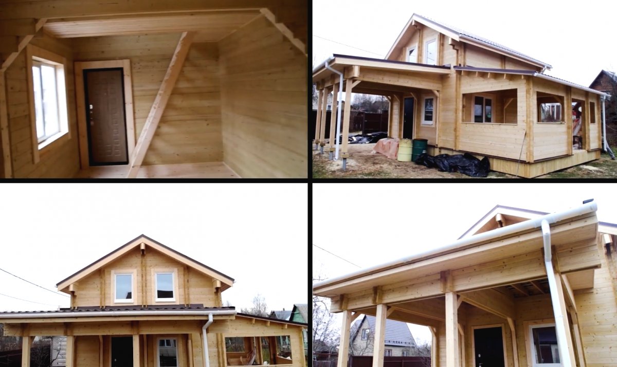 Двухэтажный дом с верандой из бруса - фото 8