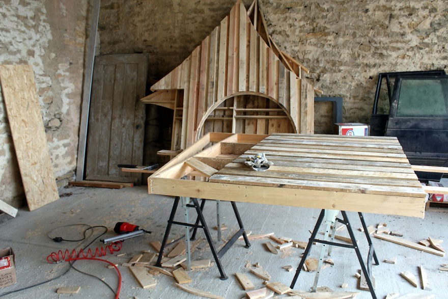 Детский домик из поддонов - фото 4