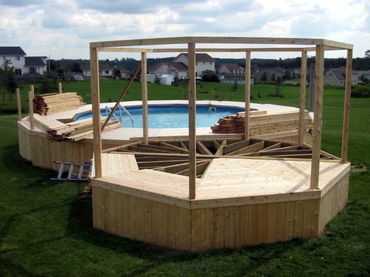 Строим беседку возле бассейна - фото 5