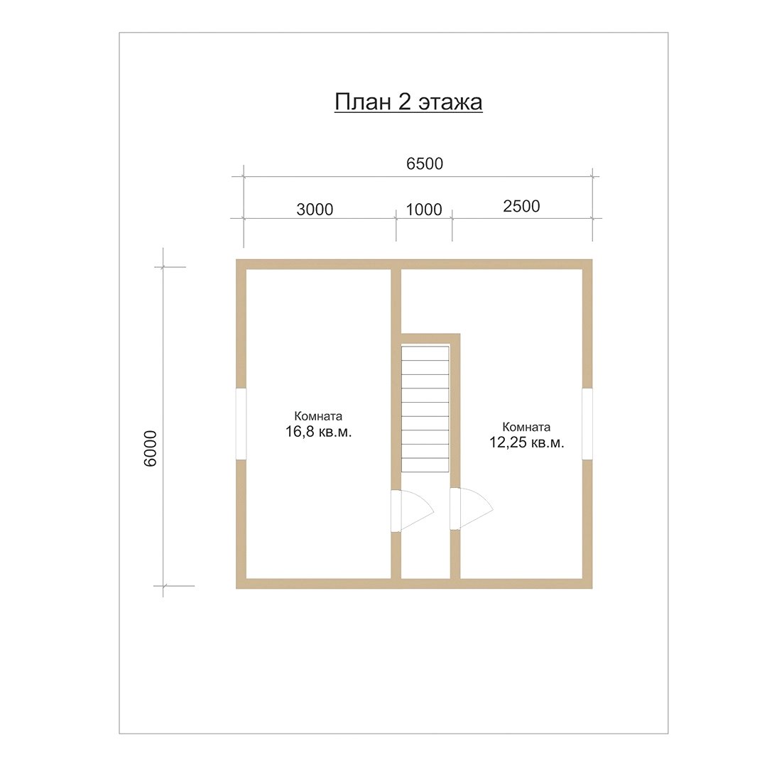 Двухэтажный каркасный дом из бруса - фото 7