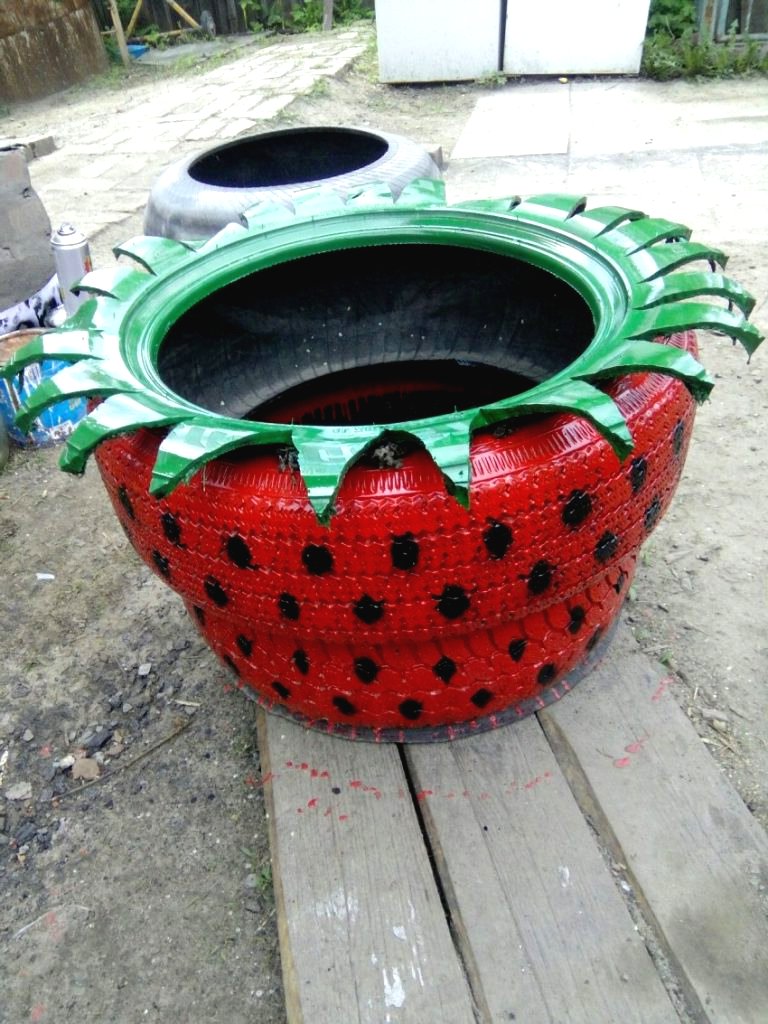 Оригинальные поделки из автопокрышек. - фото 13