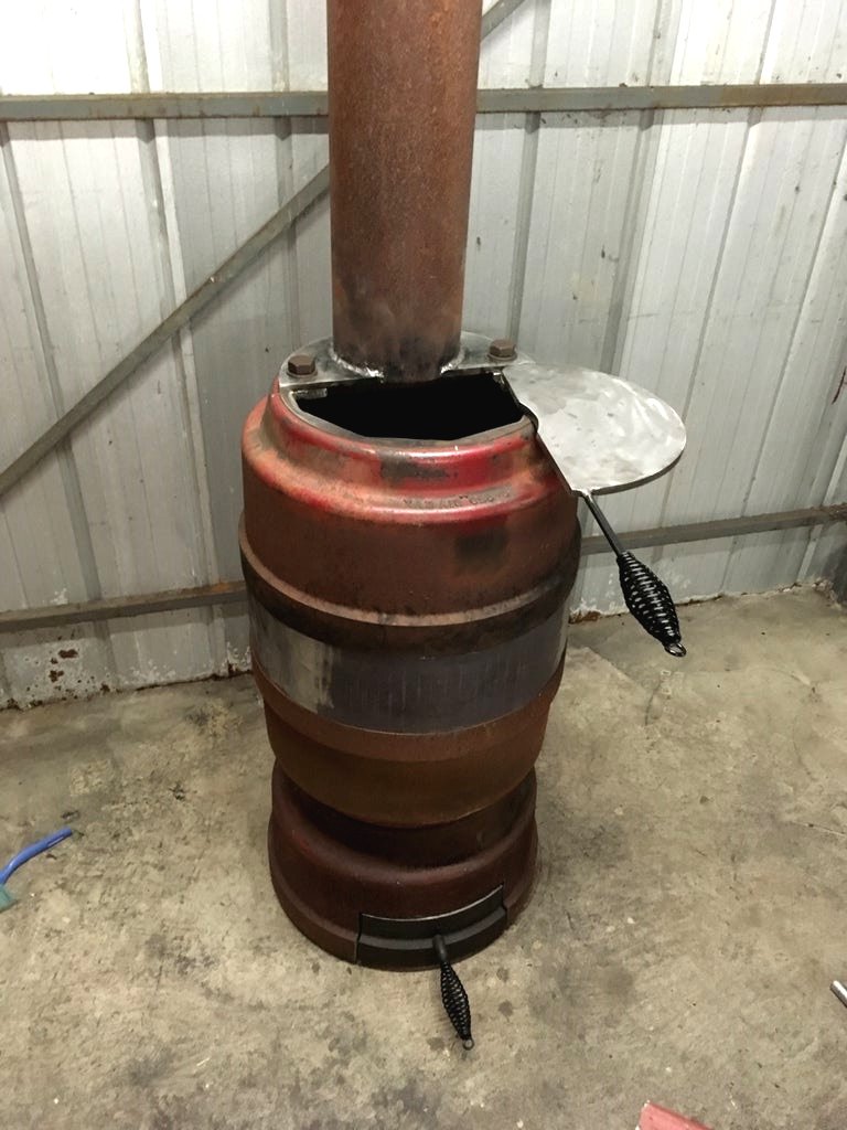 Буржуйка из тормозных барабанов - фото 16