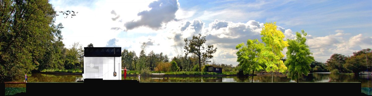 Деревянный дом на берегу реки или озера - фото 14