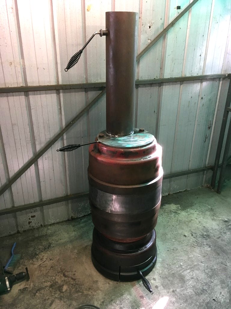 Буржуйка из тормозных барабанов - фото 19