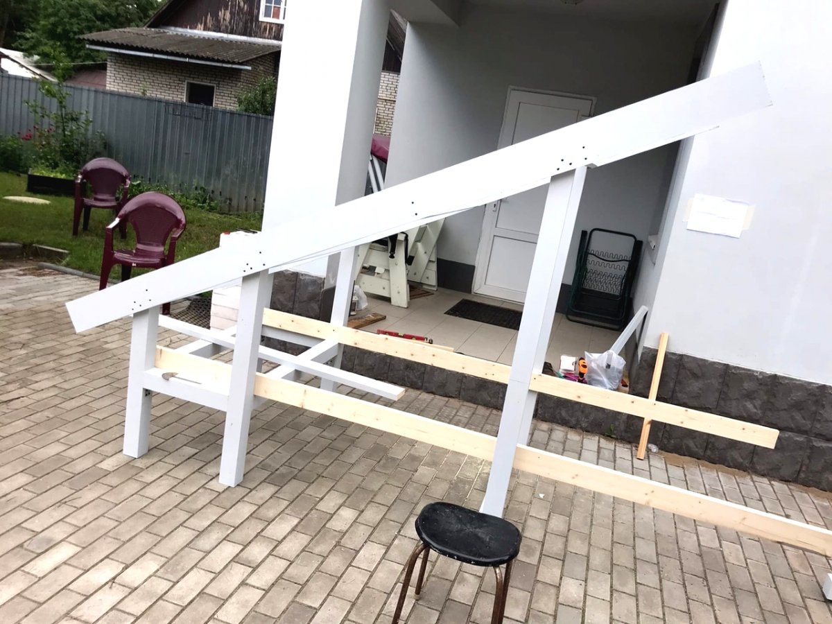 Детская песочница с крышей для дачи - фото 3