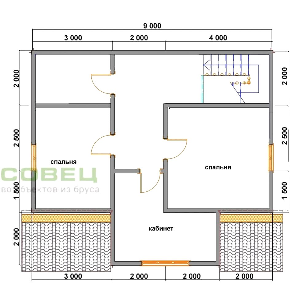 Очень красивый дом из бруса - фото 18